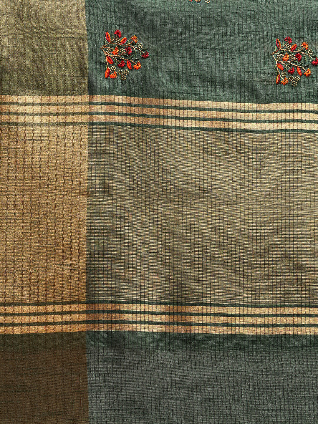 Indyancart RV Women's Soft Cotton With Zari Embroidery Saree ( KVD1440 )
