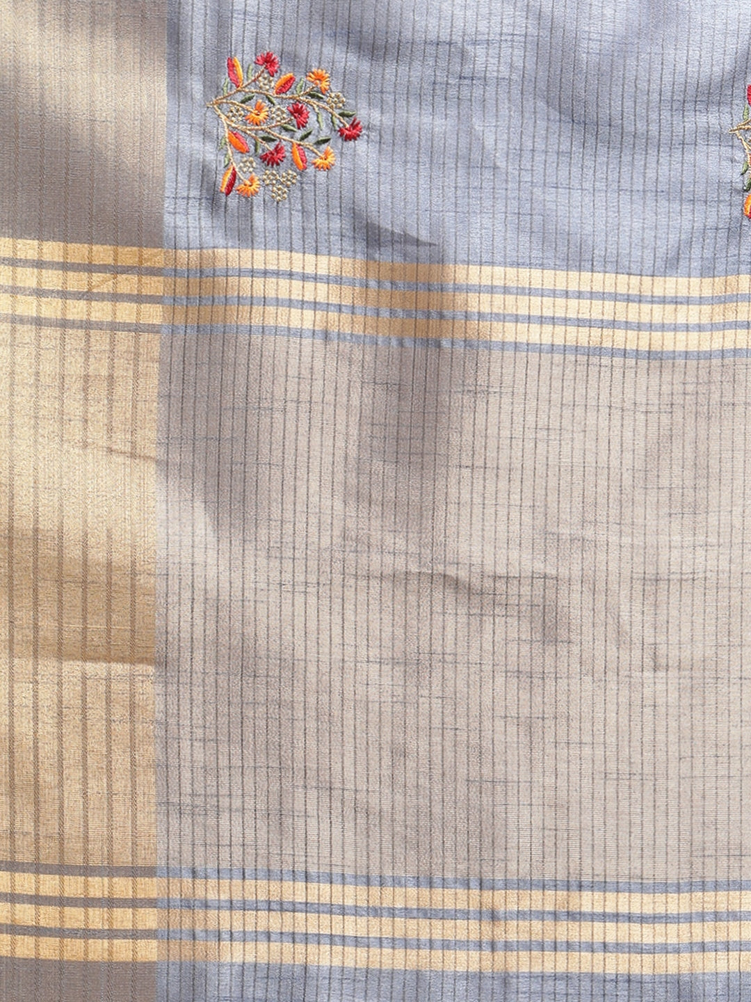 Indyancart RV Women's Soft Cotton With Zari Embroidery Saree ( KVD1445 )
