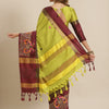 Indyancart RV Women's Designer Traditional Embroidered Cotton Silk Saree With Blouse ( KVD1449 )