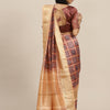 Dhiyona RV Women's Assam Cotton Silk jari weaving ajrakh printed Saree with blouse ( KVD1560 )