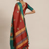 Dhiyona RV Women's Designer Traditional Embroidered Cotton Silk Saree With Blouse ( KVD1570 )