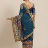 Dhiyona RV Women's Net Traditional Embroidered And Mirror Work Saree With Blouse ( KVD1576 )