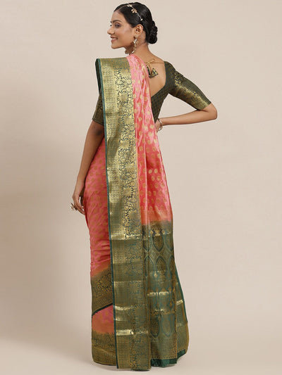 Indyancart RV Women's Banarasi Cotton Silk With Zari weaving Saree  ( KVD1586 )