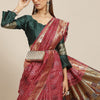 Dhiyona RV Women's Banarasi Cotton Silk With Zari weaving Bandhani Saree  ( KVD1643 )