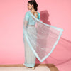 Dhiyona RV Women's Exquisite Net Sequins Embroidered Saree with Banglori Satin Blouse ( KVD1670 )