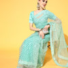 Dhiyona RV Women's Exquisite Net Sequins Embroidered Saree with Banglori Satin Blouse ( KVD1671 )