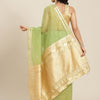 Dhiyona RV Women's Organza Zari Weaving Saree With Blouse ( KVD1704 )