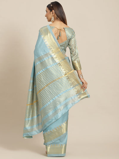 Indyancart RV Women's Assam Silk With Golden Broad Border Saree  ( KVD1717 )