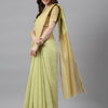 Indyancart RV Women's Designer Cotton Silk Linen Saree with Golden Border & Sequins Work ( KVD1730 )