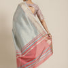 Dhiyona RV Women's Elegant Cotton Silk Linen Saree with Designer Golden Border ( KVD1747 )