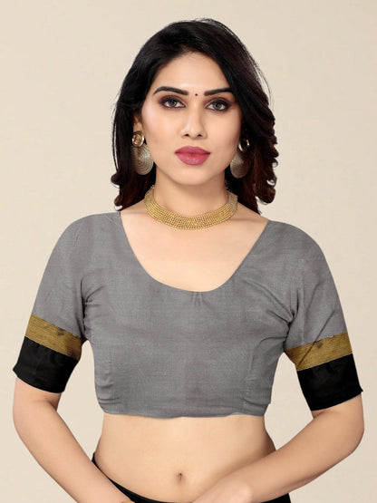 Indyancart RV Women's Designer Cotton Silk Embroidered Saree with Heavy Border ( KVD1754 )