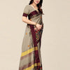 Dhiyona RV Women's Designer Cotton Silk Embroidered Saree with Heavy Border ( KVD1756 )
