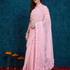 Dhiyona RV Women's Designer Ribbon Work Georgette Saree with Blouse ( KVD18 )
