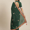 Dhiyona RV Women's Designer Vichitra Georgette Embroidered Saree with Jacquard Lace With Blouse ( KVD1801 )
