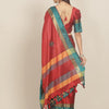 Dhiyona RV Women's Exquisite Aangi Cotton Silk Saree with Multi-Color Thread & Sequins Embroidery With Blouse ( KVD1813 )