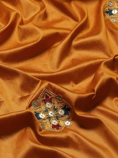 Indyancart RV Women's Exquisite Aangi Cotton Silk Saree with Multi-Color Thread & Sequins Embroidery With Blouse ( KVD1815 )