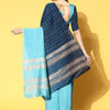 Dhiyona RV Women's Exquisite Soft Banarasi Cotton Tie-Dye Saree with Zari & Sequins Weaving With Blouse ( KVD1824 )