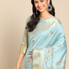 Dhiyona RV Women's Elegant Assam Cotton Silk Embroidered Saree with Temple Contrast Border  ( KVD1897 )