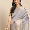 Dhiyona RV Women's Elegant Assam Cotton Silk Embroidered Saree with Temple Contrast Border  ( KVD1899 )