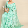 Dhiyona RV Women's Premium Soft Banarasi Cotton Tie-Dye Saree with Zari & Sequins Weaving With Blouse ( KVD1902 )