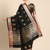 Indyancart RV Women's Soft Cotton Silk With Colourful Thread Embroidery Saree With Blouse ( KVD2066 )