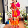 Dhiyona RV Women's Soft Pure Chiffon With Colourful Embroidery Heavy Lace Saree With Blouse ( KVD2075 )