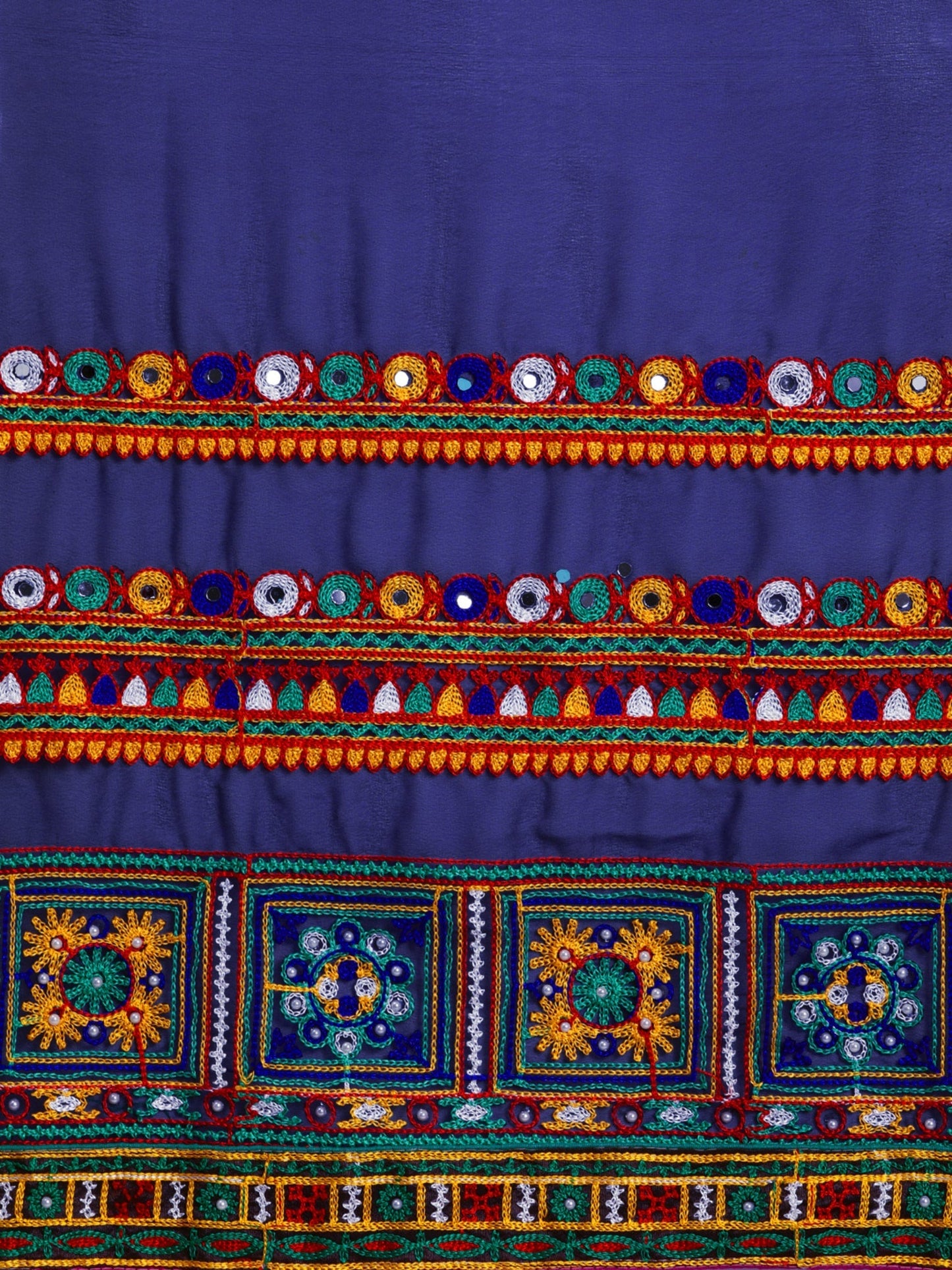 Dhiyona RV Women's half and half bandhani pallu Orange  and Navy Blue color saree ( KVD209 )