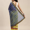 Dhiyona RV Women's half and half bandhani pallu Blue and Yellow color saree ( KVD210 )