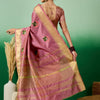 Dhiyona RV Women's Assam Cotton Silk Saree with Multi Thread Embroidery & Zari Temple Border With Blouse ( KVD2134 )