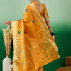 Dhiyona RV Women's Assam Cotton Silk Saree with Multi Thread Embroidery & Zari Temple Border With Blouse ( KVD2135 )