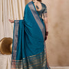 Dhiyona RV Women's Cotton Silk Solid Print With Golden Woven Border Saree  ( KVD2139 )