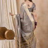 Dhiyona RV Women's Elegant Organza Golden Zari Woven Saree with Matching Blouse ( KVD2149 )