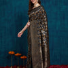 Dhiyona RV Women's Kanjivaram Silk Woven With Golden Woven Border Saree  ( KVD2154 )