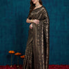 Dhiyona RV Women's Kanjivaram Silk Woven With Golden Woven Border Saree  ( KVD2158 )