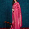 Dhiyona RV Women's Kanjivaram Silk Woven With Golden Woven Border Saree  ( KVD2159 )