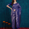 Dhiyona RV Women's Kanjivaram Silk Woven With Golden Woven Border Saree  ( KVD2161 )