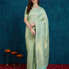 Dhiyona RV Women's Traditional Kanjivaram Silk Saree with Golden Zari Woven Border With Blouse ( KVD2162 )