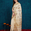 Dhiyona RV Women's Assam Cotton Silk With Golden Border And Multicolor Thread Embroidered Saree  ( KVD2164 )