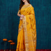 Dhiyona RV Women's Assam Cotton Silk With Golden Border And Multicolor Thread Embroidered Saree  ( KVD2165 )