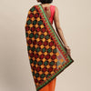 Dhiyona RV Women's Elegant Heavy Embroidred Pallu Georgette Saree with Unstitched Blouse ( KVD269 )