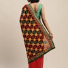 Dhiyona RV Women's Elegant Heavy Embroidred Pallu Georgette Saree with Unstitched Blouse ( KVD270 )