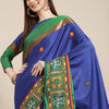 Dhiyona RV Women's Designer Cotton Silk Embroidered Saree with Heavy Border ( KVD407 )