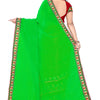 Indyancart RV Women's Designer Half & Half Georgette Embroidery Work Saree With Blouse ( KVD5 )