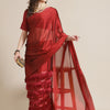 Dhiyona RV Women's  Rangoli Gerogette Three-Layer Ruffle Georgette Saree with Tassel Lace with Blouse ( KVD571 )