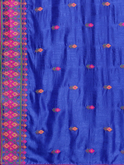 Indyancart RV Women's Georgette Thread Embroidered border Party/casual Wear Saree (KVD585)