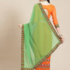 Indyancart RV Women's Georgette With heavy Kutchi Embroidered Work Saree ( KVD714 )