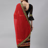 Dhiyona RV Women's Georgette With heavy Kutchi Embroidered Work Saree ( KVD715 )