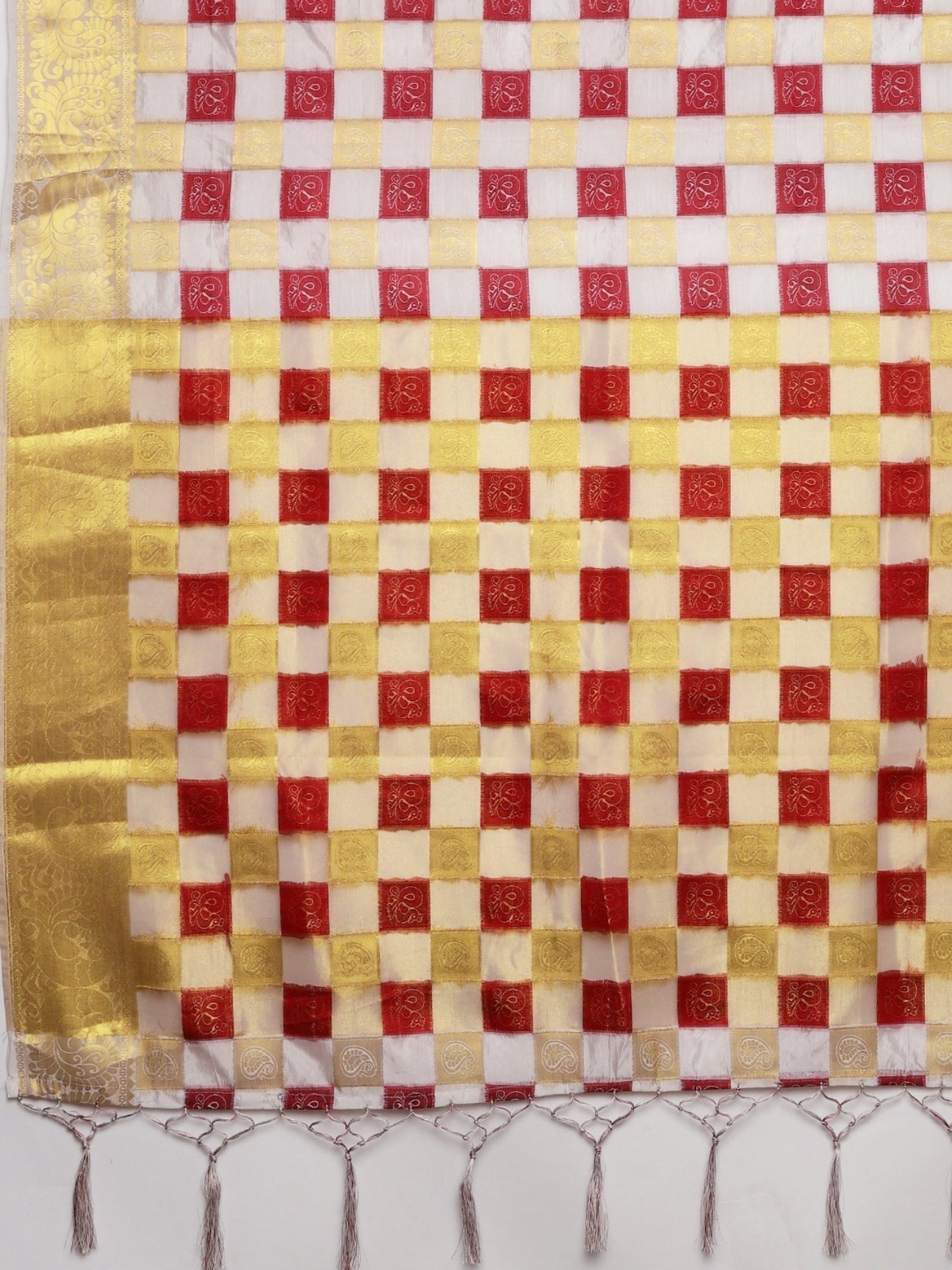 Dhiyona RV Women's Kanchipuram Silk With Printed And Zari Woven Saree ( KVD797 )