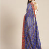 Dhiyona RV Women's Designer Peacock Pattern Embroidery Georgette Saree with Blouse ( KVD9 )