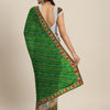 Dhiyona RV Women's Half And Half Bandhani Pallu With Kutchi Embroidered Saree ( KVD931 )